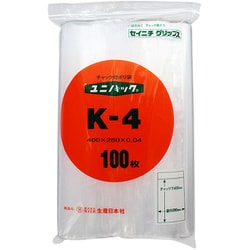 K-4 [「ユニパック」 K-4 400×280×0.04 100枚入]