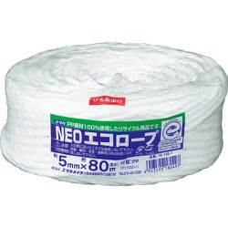 M-149-1 [荷造り紐 NEOエコロープ 5mm×80m ホワイト]