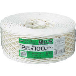 M-155-1 [荷造り紐 紙ヒモ ♯10(約2mm)×100 ホワイト]