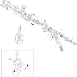 L4BA008-10712 [LB008用部品 フックラッチ組]