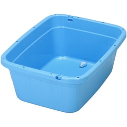 836 [タライ 角型 水抜き栓付き ホース穴付き 80L ブルー 幅77×奥行58.5×高さ29.5cm 日本製]