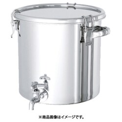 CTH-W-24 [ステンレスタンク ストレート密閉タンク(蛇口付) 10L]