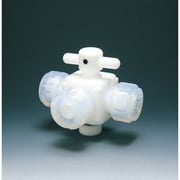 NR0030-03 [フロンケミカル フッ素樹脂（PTFE）三方バルブ接続10mm]