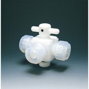 NR0030-04 [フロンケミカル フッ素樹脂（PTFE）三方バルブ接続12mm]