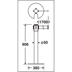 ヨドバシ.com - テラモト SU-660-500-2 [ベルトパーテーションスタンド