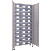 63V-T812D11 [軽量棚扉付 875X383XH1800 樹脂引出透明 大X33]