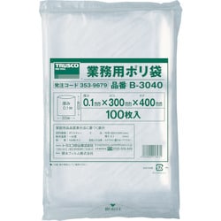 B-3040 [厚手ポリ袋 縦400X横300Xt0.1 100枚入 透明]