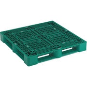SLA-1111N-GN [樹脂パレット 片面4方差 1100X1100 緑]