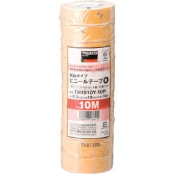 脱鉛タイプ ビニールテープ 19X10m イエロー 10巻入り TM1910Y-10P