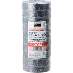 脱鉛タイプ ビニールテープ 19X20m ブラック 10巻入り TM1920BK-10P