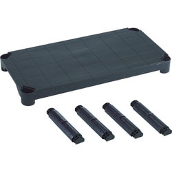 TPT-234S-BK [プラ棚用 棚板セット軽量型 脚付 800X350 黒]