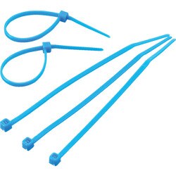 ケーブルタイ 幅8.0mm×長さ450mm 最大結束φ128 青 100本入 TRCVR-450
