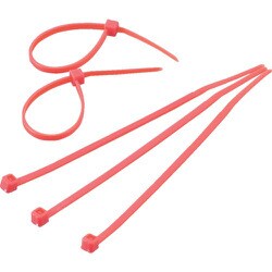 ケーブルタイ 幅8.0mm×長さ450mm 最大結束φ128 赤 100本入 TRCVR-450
