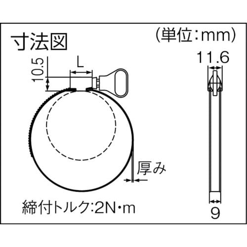 トラスコ中山 TRUSCOTSB-25 [ステンレス強力機械ホースバンド 締付径16～25mm 10個入] DIY・工具