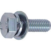 B716-1025 [座金組込ボルト トリーマー 三価白 サイズM10X25 6本入]