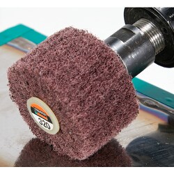 TRUSCO(トラスコ中山):ナイロン軸付ホイル外径φ40×厚み25×軸6 1000#(5個入) UFN-425-1000 オレンジブック TRUSCO ナイロン軸付ホイール 外径40×厚み25×軸6