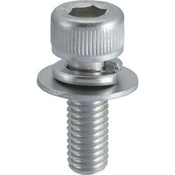 六角穴付組込ボルト ステンレスP-3 サイズM3X12 19本入 B078-0312