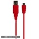 CY-P4US2C4-RE [PS4用 USB2.0コントローラー充電ケーブル 4m レッド]