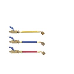 Y25602 [1/4"BV付ホース オス(BV付)×メス 赤]