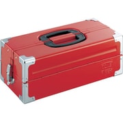 ツールケース(メタル) V形2段式 433X220X160mm レッド BX322S