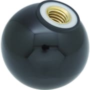 樹脂製握り玉 芯金付 黒 Φ20XM5mm P-TPC20-5BK