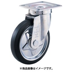 プレス製ゴムキャスター 自在 Φ130 TJ-130