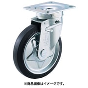 TJB-100 [プレス製ゴムキャスター 自在ダブルストッパー付 Φ100]