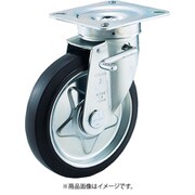 TJB-200C [プレス製ゴムキャスター自在金具ブレーキ付200パイ]