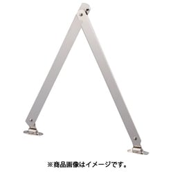 スチール製止付き平棒ステー 全長450mm 左用 TS-51-L
