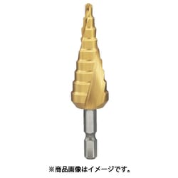 六角軸ステップドリル 2枚刃チタンコーティング 4～12mm TSDSC12