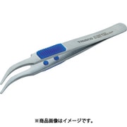 TSP-217 [ラバーグリップ付ステンレスピンセット 120mm 先丸鷲型]