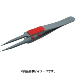 TSP-224 [ラバーグリップ付ピンセット フッ素コート 115mm 極細鋭型]