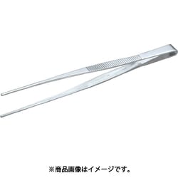 TSP-37 [ステンレス製ピンセット 180mm 直ギザ付]