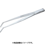 TSP-38 [ステンレス製ピンセット 180mm 曲ギザ付]