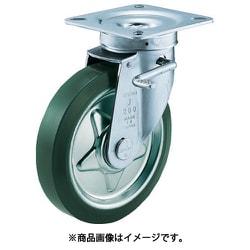 プレス製ウレタンキャスター 自在ダブルストッパー付 Φ75 TUJB-75