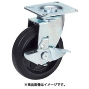 TXJB-100 [プレス製省音キャスター ゴム車輪 自在ストッパー付 Φ100]