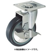 TXSJB-100 [プレス製省音キャスター ゴム車輪・ステンレス金具 自在S付Φ100]