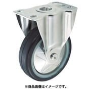 TXSK-100 [プレス製省音キャスター ゴム車輪・ステンレス金具 固定 Φ100]