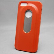 MINIOPAL SELLCTION 25098 [iPhone5/5s用 せんぬき付きケース プラスチック＆ステンレス オレンジ＆ステン]