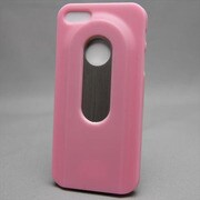 MINIOPAL SELLCTION 25104 [iPhone5/5s用 せんぬき付きケース プラスチック＆ステンレス ピンク＆ステン]