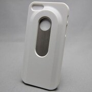 MINIOPAL SELLCTION 25135 [iPhone5/5s用 せんぬき付きケース プラスチック＆ステンレス ホワイト＆ステン]