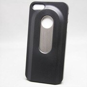 MINIOPAL SELLCTION 25142 [iPhone5/5s用 せんぬき付きケース プラスチック＆ステンレス 黒&ステン]