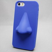 MINIOPAL SELLCTION 24985 [iPhone5/5s用 鼻付き イヤホンヘッド収納可 シリコン 青]