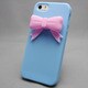 MINIOPAL SELLCTION 24961 [iPhone5/5s用 リボン付き メルヘンケース シリコン ピンク＆ブルー]