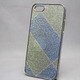 MINIOPAL SELLCTION 21632 [iPhone5/5s用 キラキラチェック柄シリーズ アルミ ブルー×グリーン]
