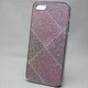 MINIOPAL SELLCTION 22615 [iPhone5/5s用 キラキラチェック柄シリーズ アルミ ピンク×パープル]