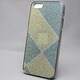 MINIOPAL SELLCTION 22639 [iPhone5/5s用 キラキラチェック柄シリーズ アルミ グリーン]
