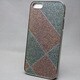 MINIOPAL SELLCTION 22660 [iPhone5/5s用 キラキラチェック柄シリーズ プラスチック きらきらグリーン＆ピンク]