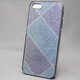MINIOPAL SELLCTION 22707 [iPhone5/5s用 キラキラチェック柄シリーズ アルミ ブルー×パープル]