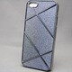 MINIOPAL SELLCTION 22813 [iPhone5/5s用 キラキラチェック柄シリーズ アルミ きらきらブルー]